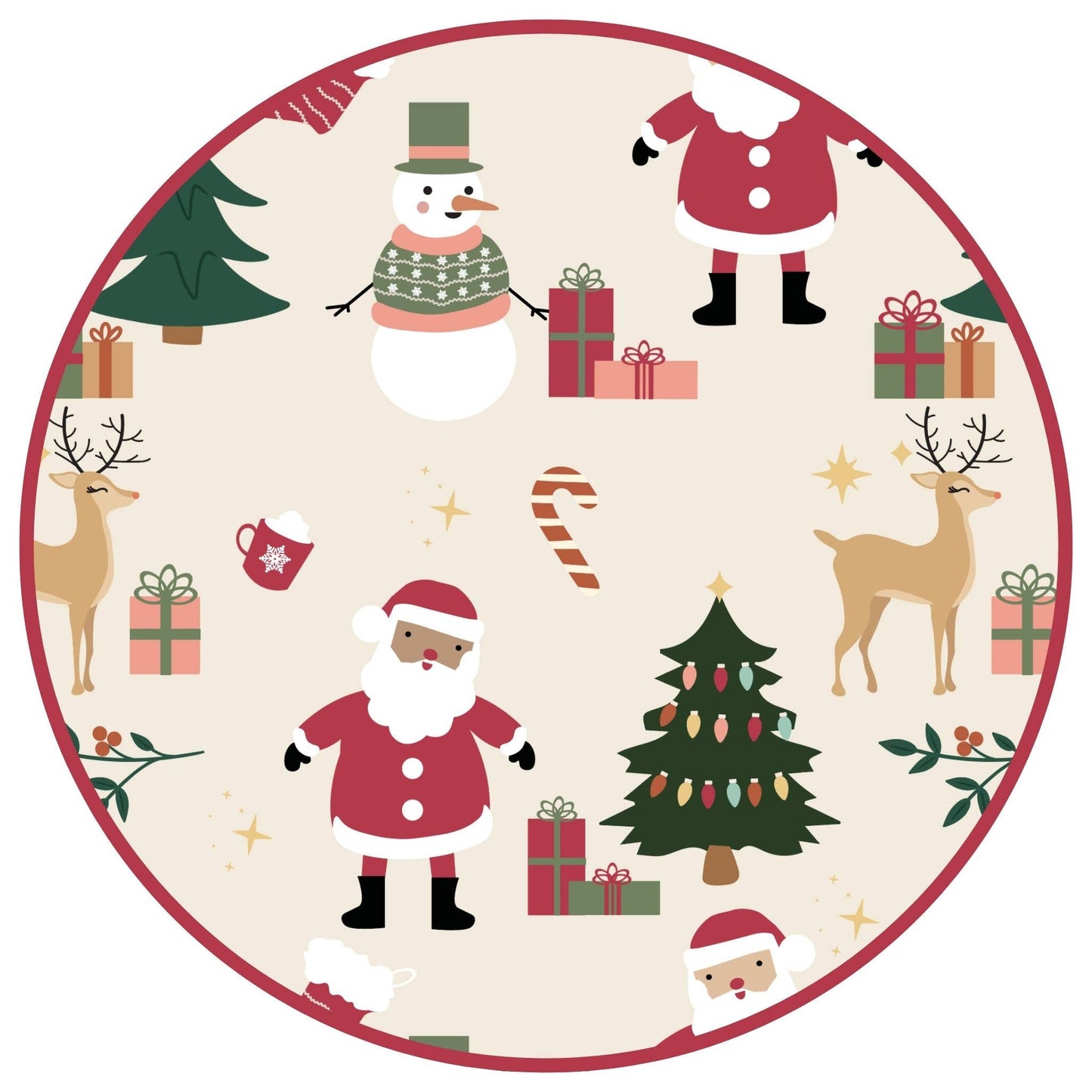 Cozy Christmas Bamboo Convertible Baby Pajama: Red/Multi / 18-24M