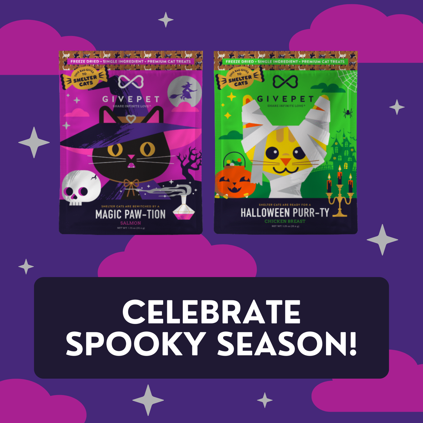 GivePet Magic Paw-tion Halloween Freeze-Dried Cat Treats