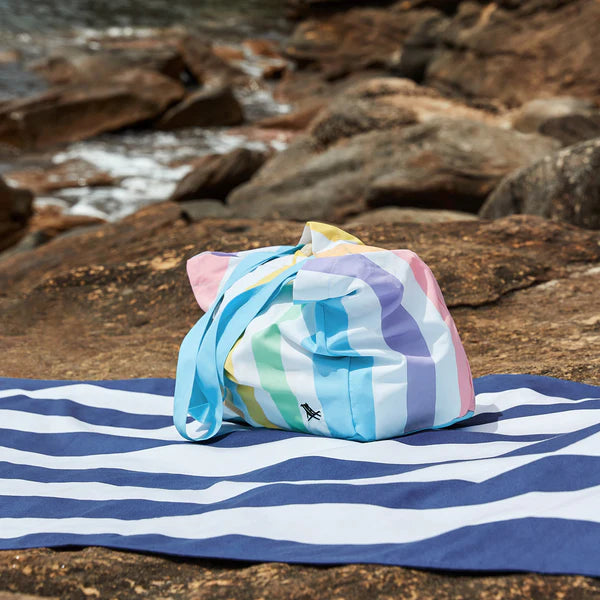 Medium Foldaway Tote Bag - Unicorn Waves
