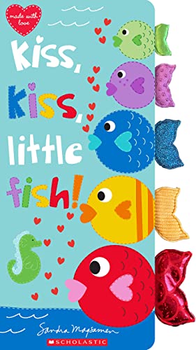Kiss, Kiss, Little Fish! board book with iridescent fish tails