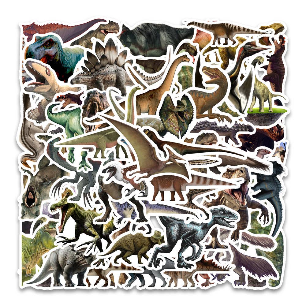 Realistic Dinosaur Sticker Pack – For Kids, Teachers & Craft: 10 Stickers
