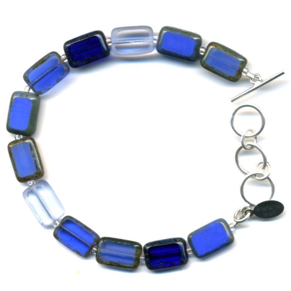 True Blue Mix 1-Strand Beaded Bracelet