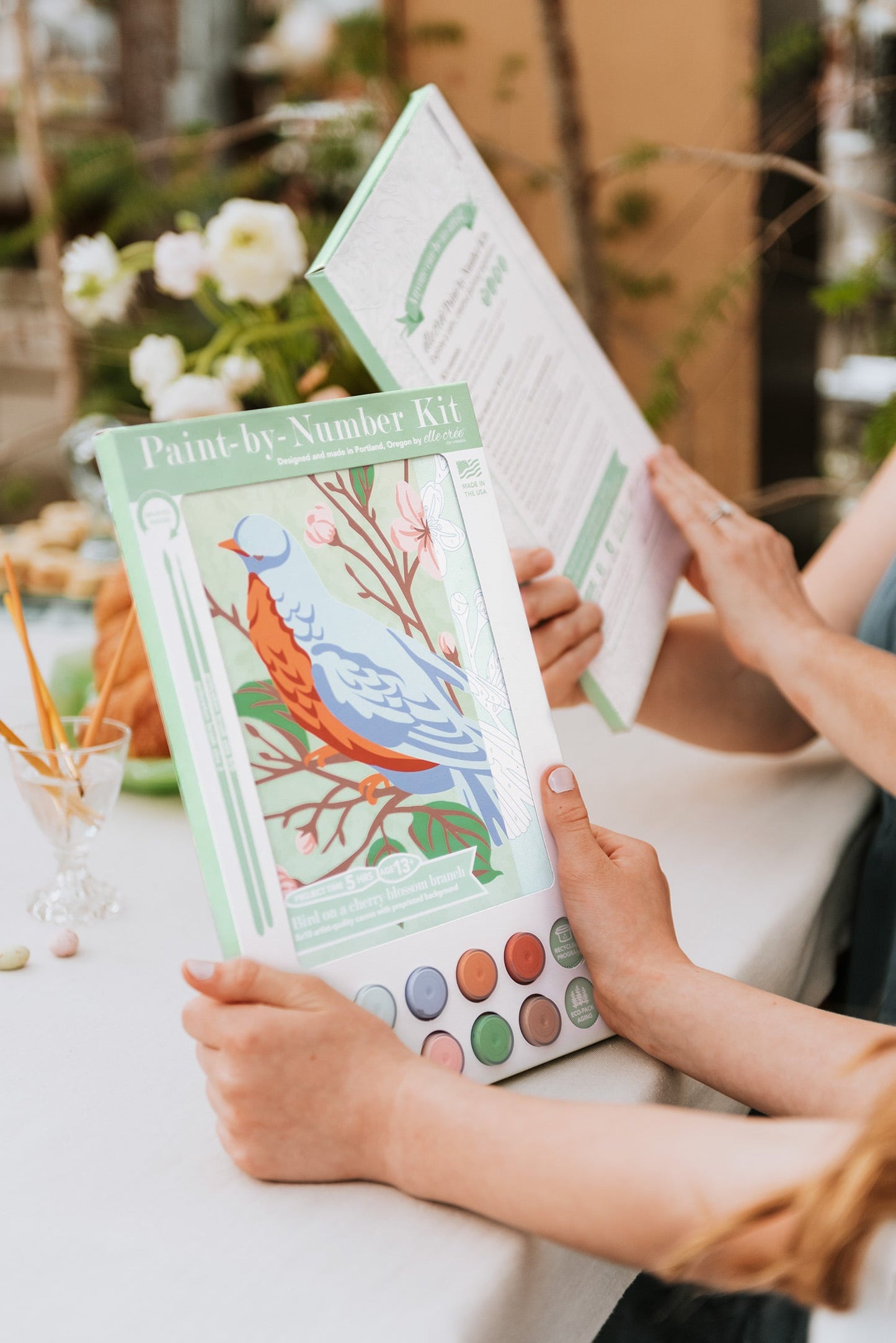 Bird on a Cherry Blossom Branch | 8x10 paint-by-number kit