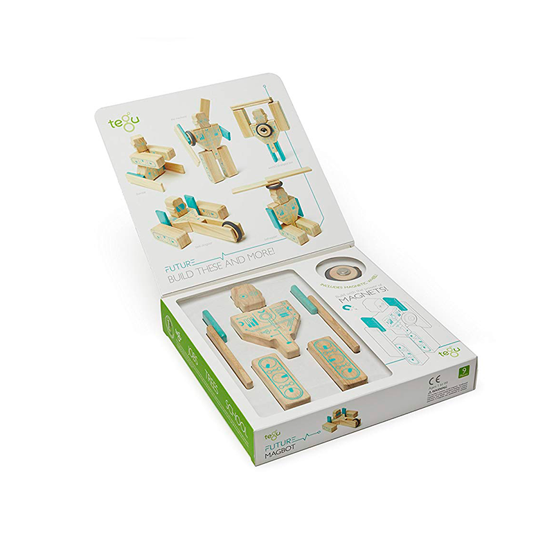 Magbot Magnetic Wooden Blocks Future Collection, 9 pieces