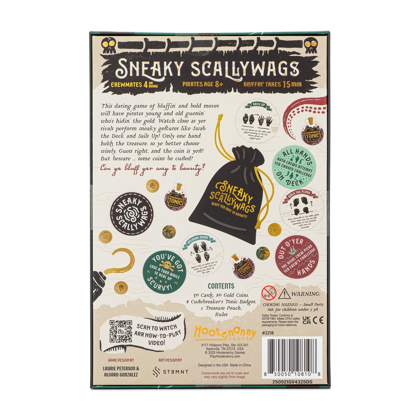 Sneaky Scallywags - box back