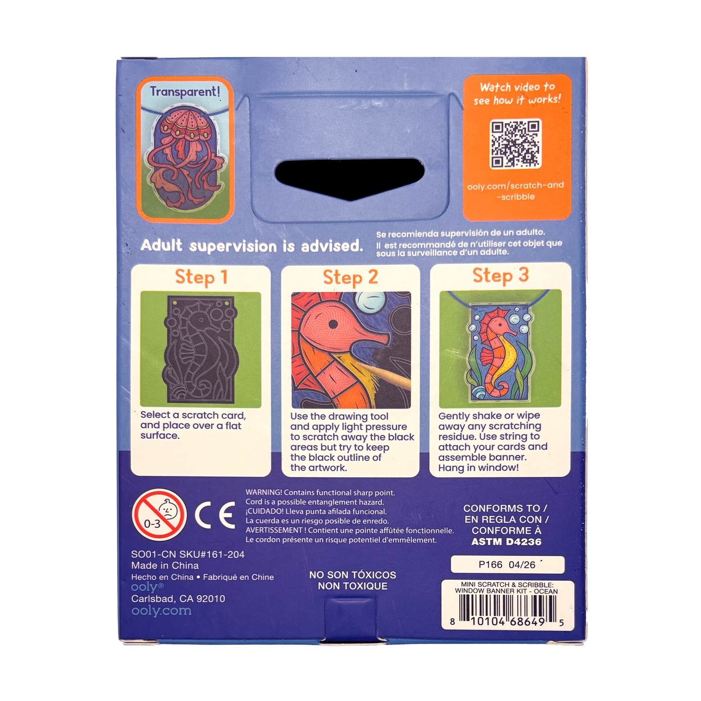 Mini Scratch & Scribble Window Banner Kit - Ocean