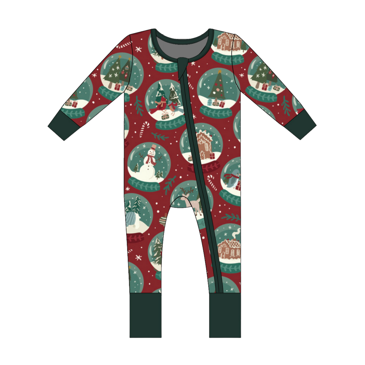 Let It Snow Bamboo Convertible Footie Romper