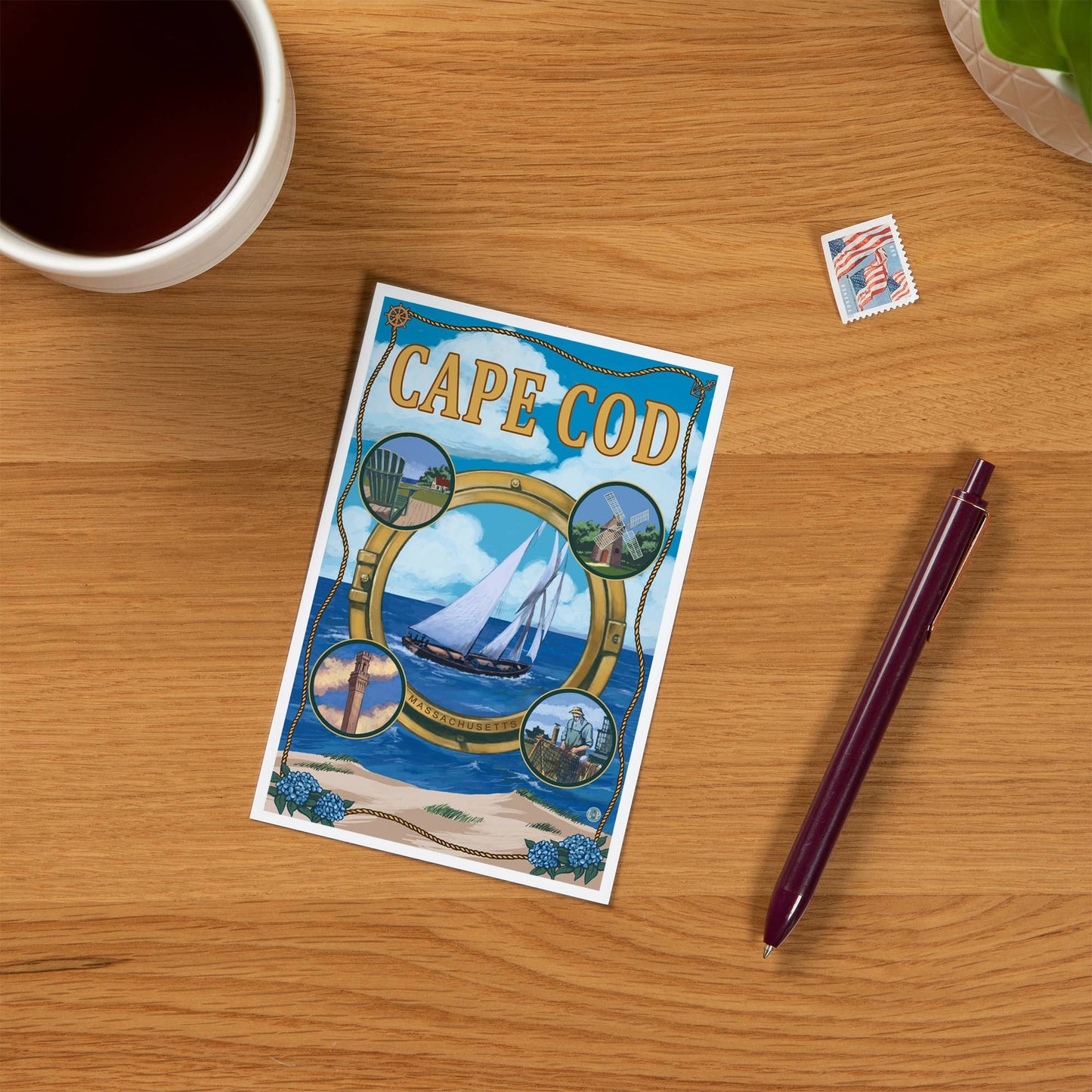 PREMIUM POSTCARDS Cape Cod, MA, Montage Scenes