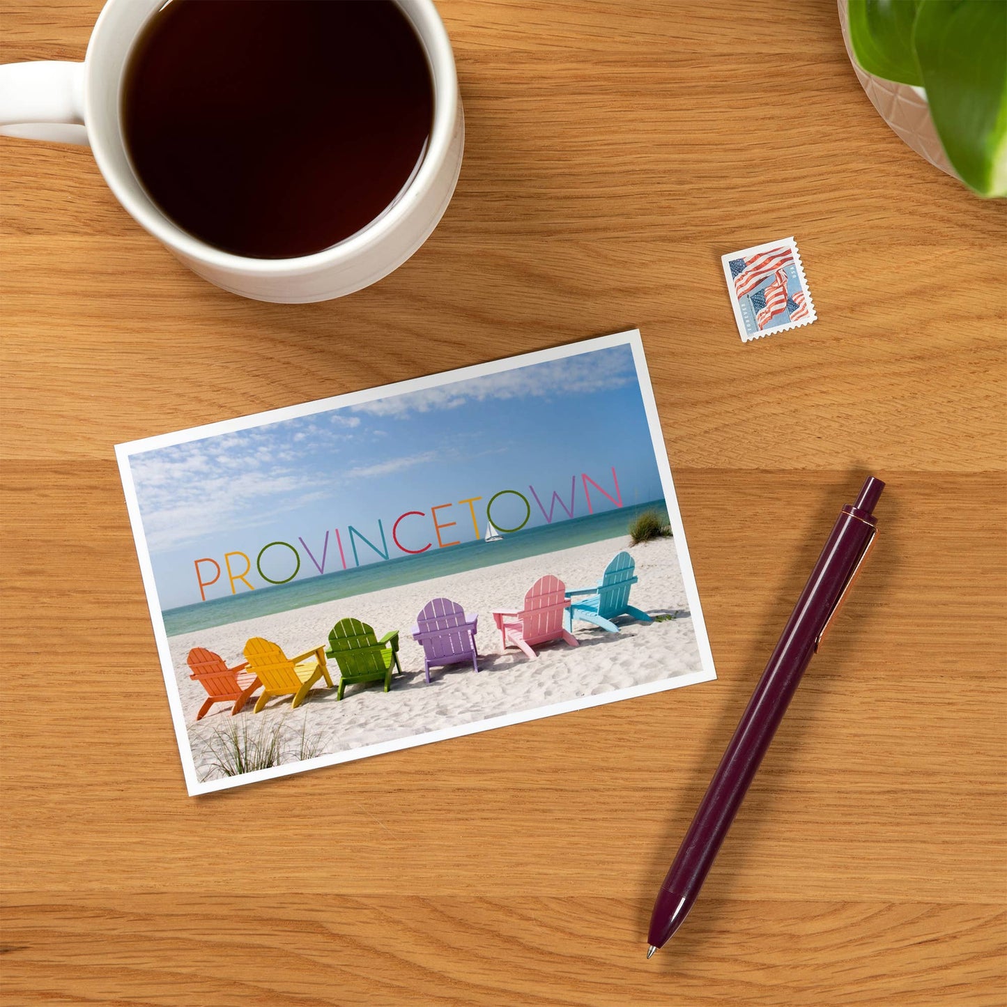 PREMIUM POSTCARDS Provincetown, Massachusetts Beach Chairs