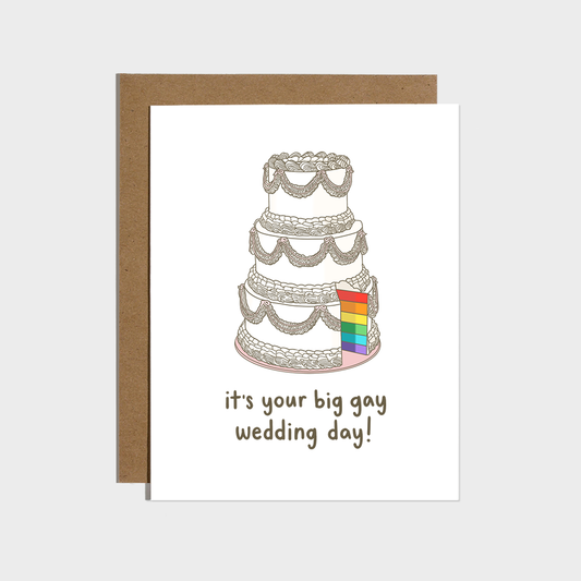 Big Gay Wedding Day Card