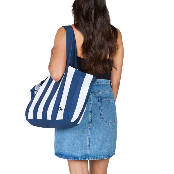 Medium Whitsunday Blue - Foldaway Tote Bags