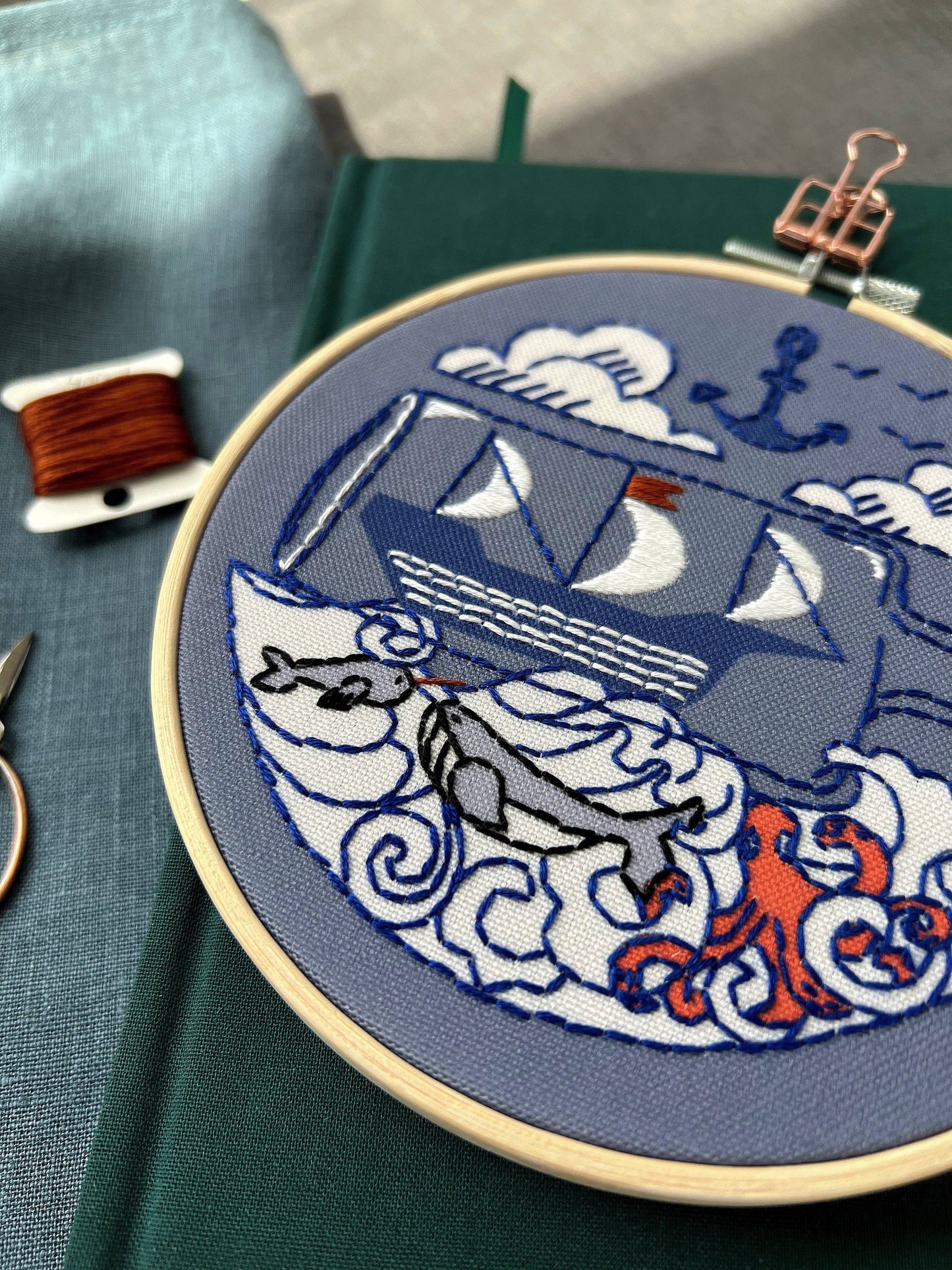 Ship Embroidery Kit