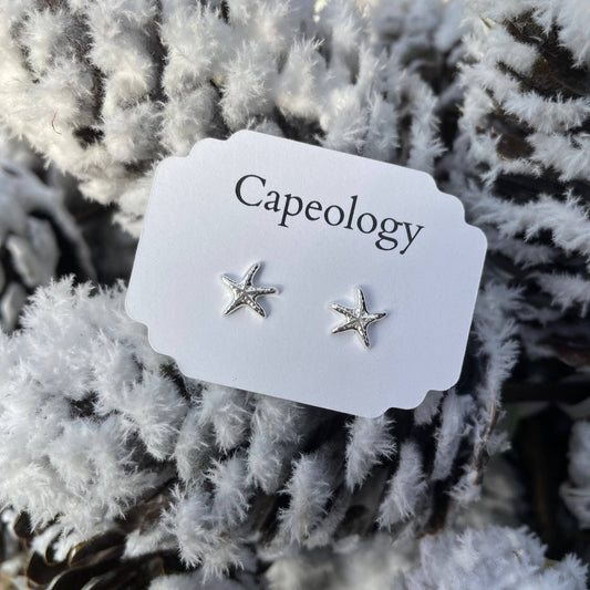 Starfish Earrings: Silver