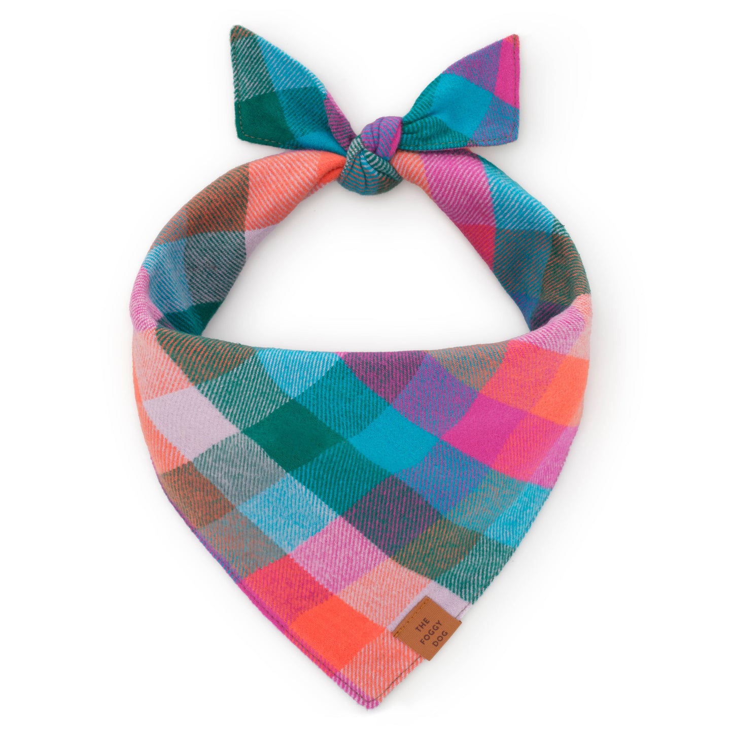 Color Pop Flannel Fall Dog Bandana: Small