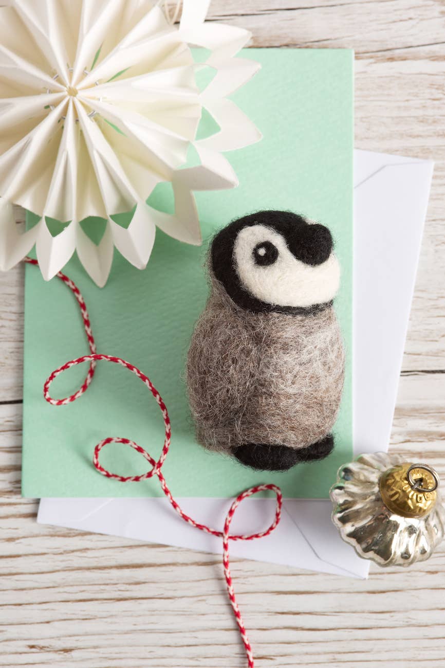 Baby Penguin Mini Felting Kit