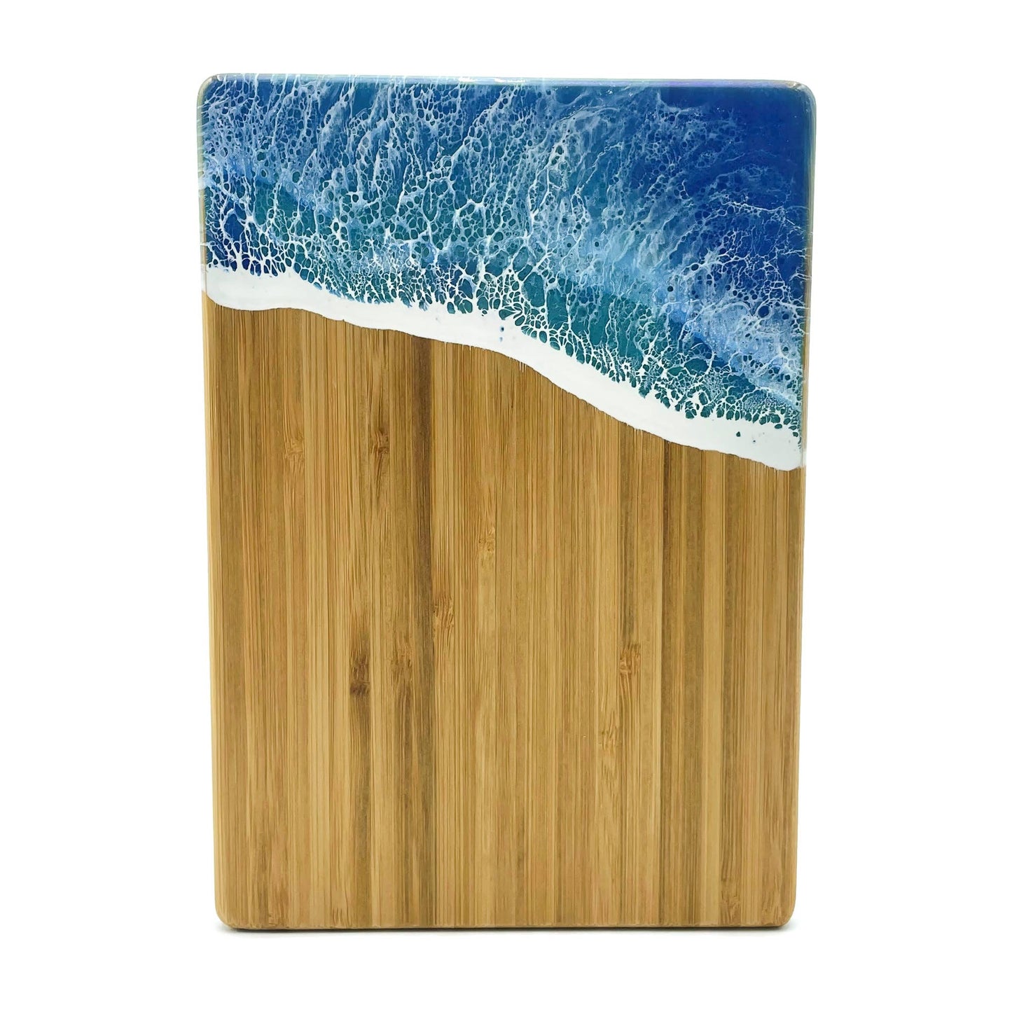 Ocean Wave Serving Board - Small: Vertical / Ocean Blue