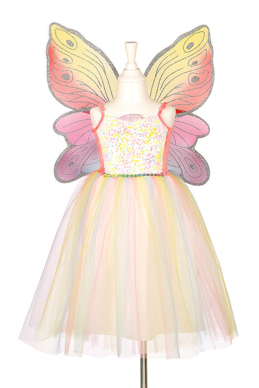 Valerie Fairy Costume – Dress and Wings Set (multicolor) - Role-Play for Children (2 sizes)