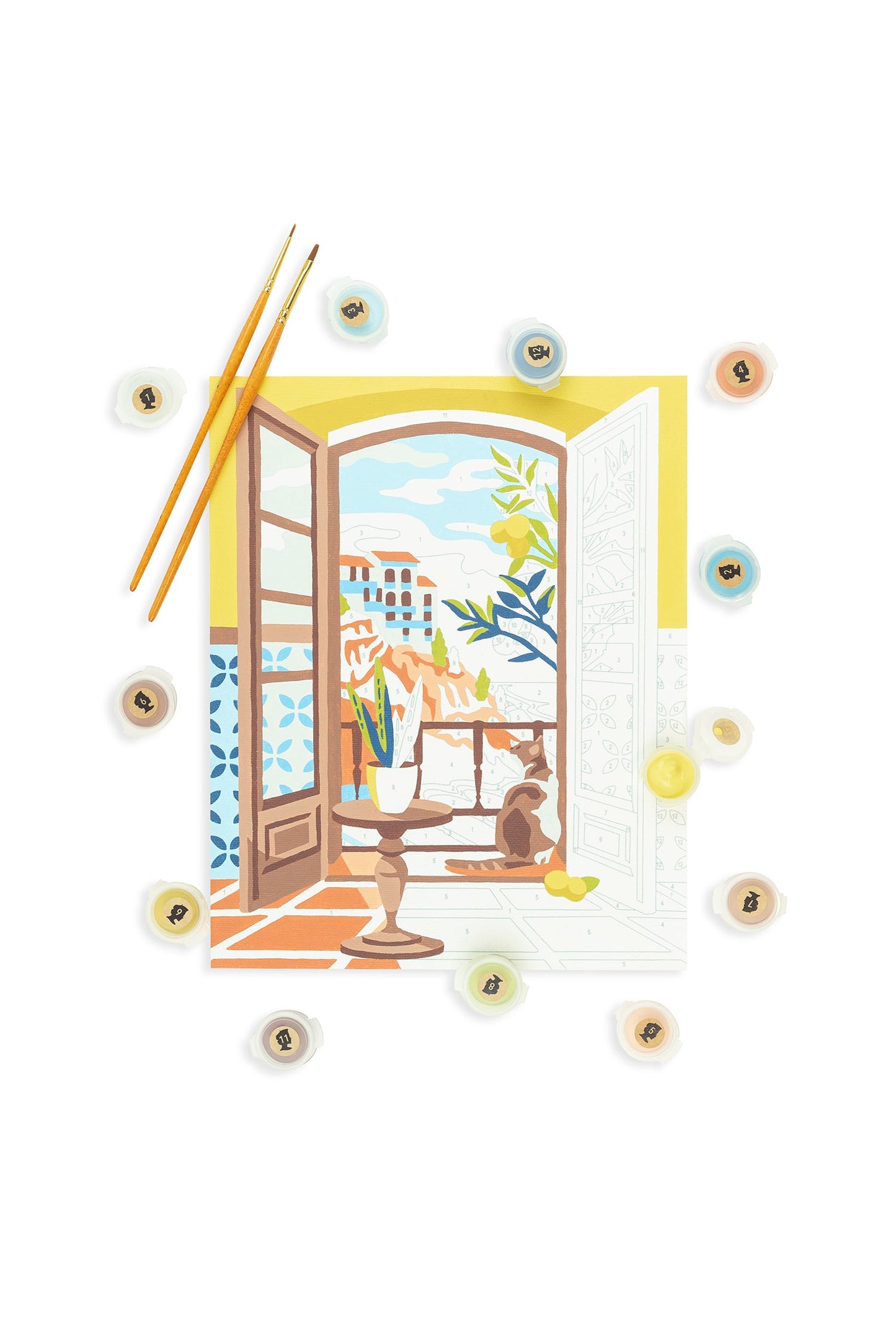 Coastal Catnap | 8x10 paint-by-number kit