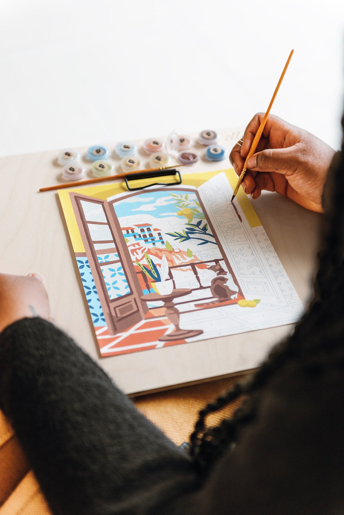 Coastal Catnap | 8x10 paint-by-number kit