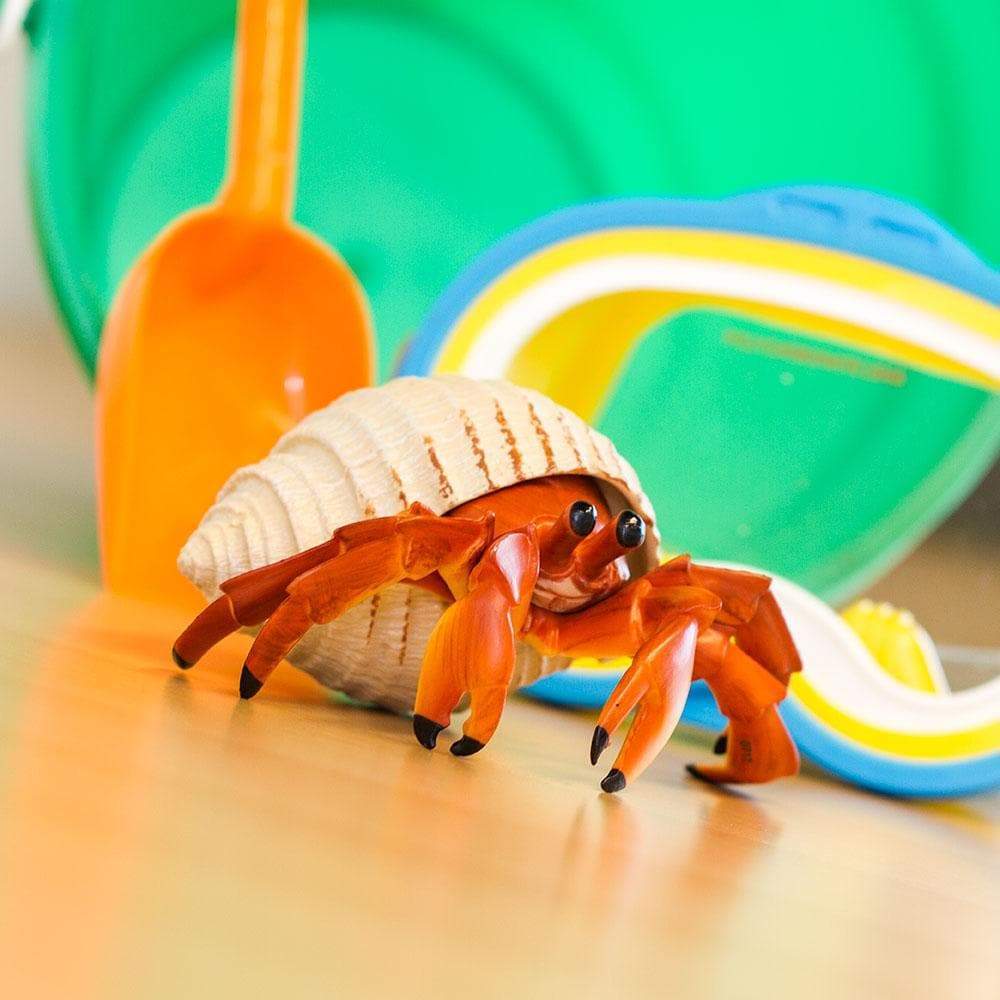 Safari Ltd Incredible Creatures Hermit Crab figurine with beach toys