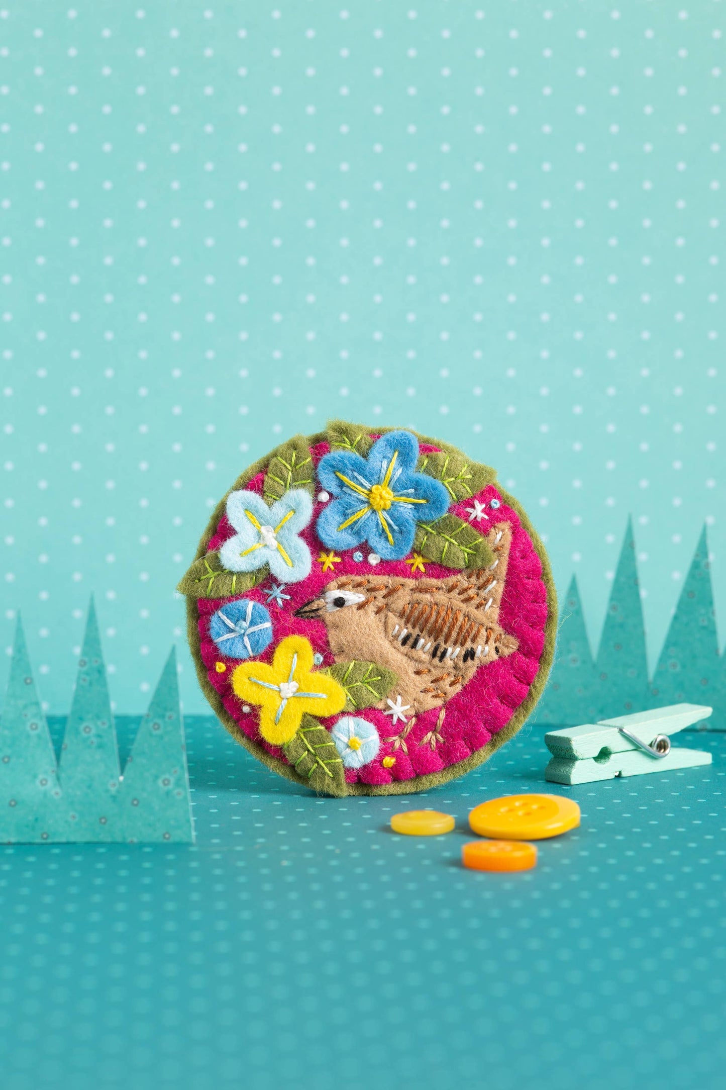 Wren Felt Craft Brooch Kit | Complete Craft Kit