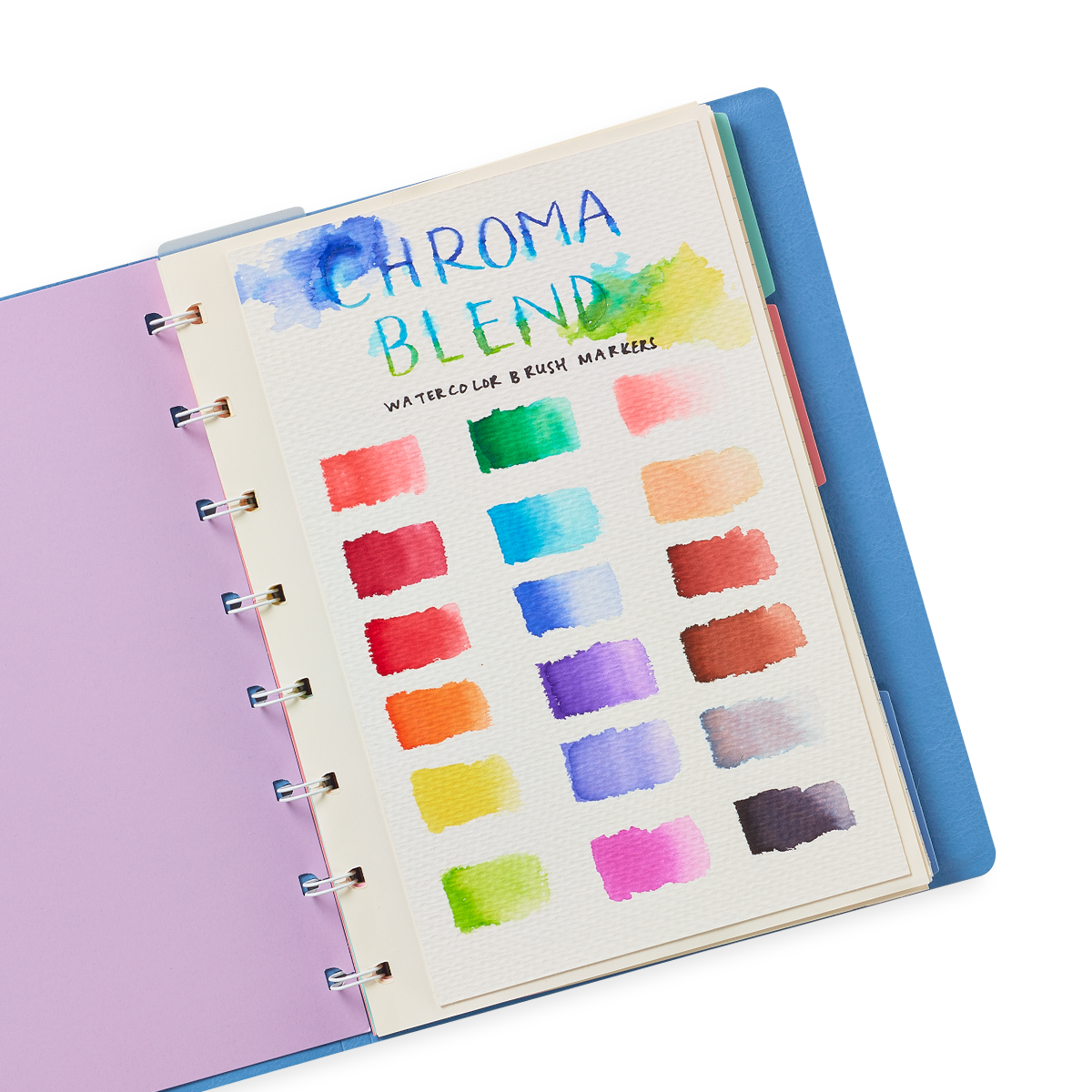 Chroma Blends Watercolor Brush Markers example art