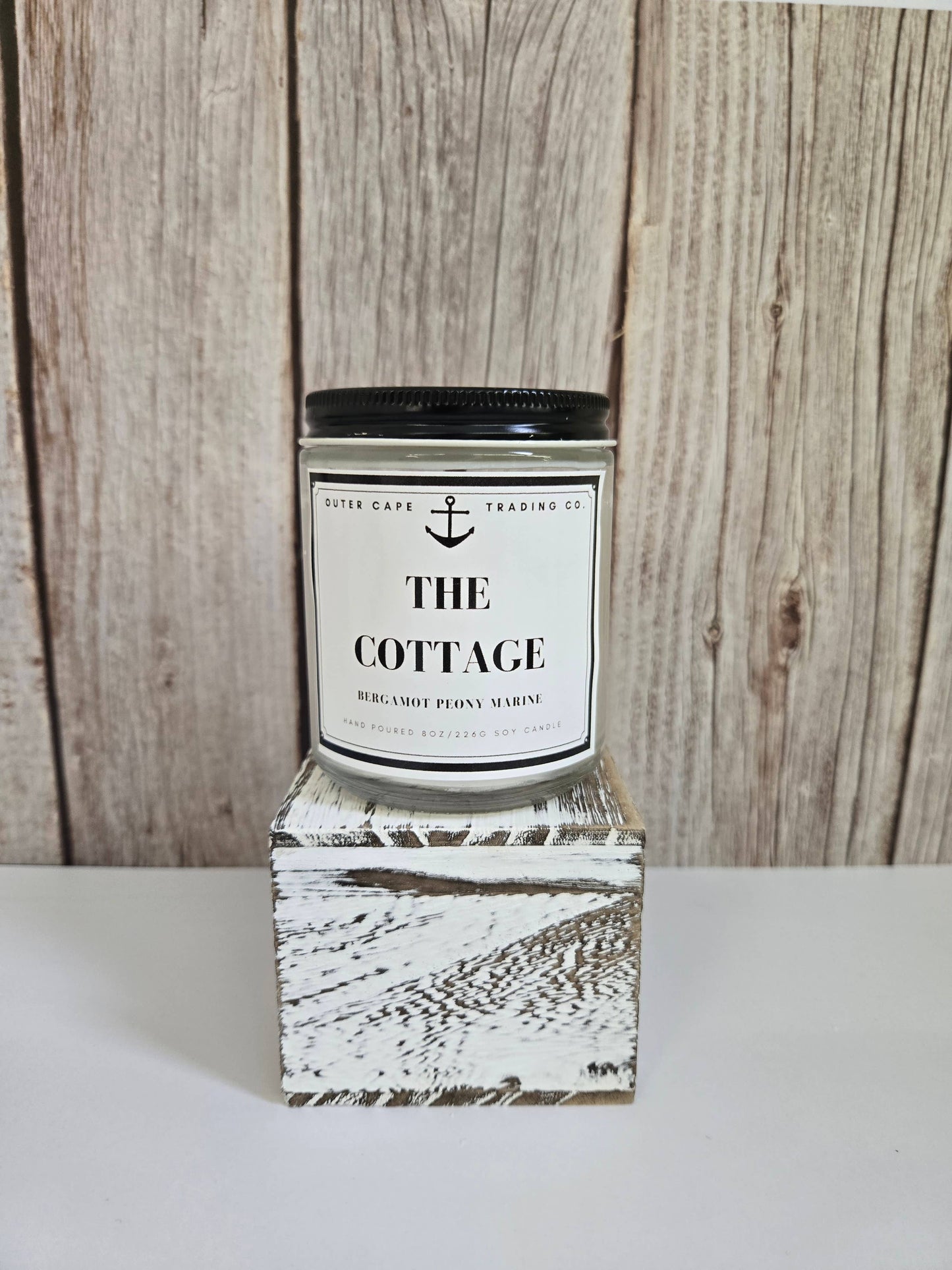 The Cottage Shop Soy Wax Crackling Wooden Wick Candle bulk wholesale: 8oz