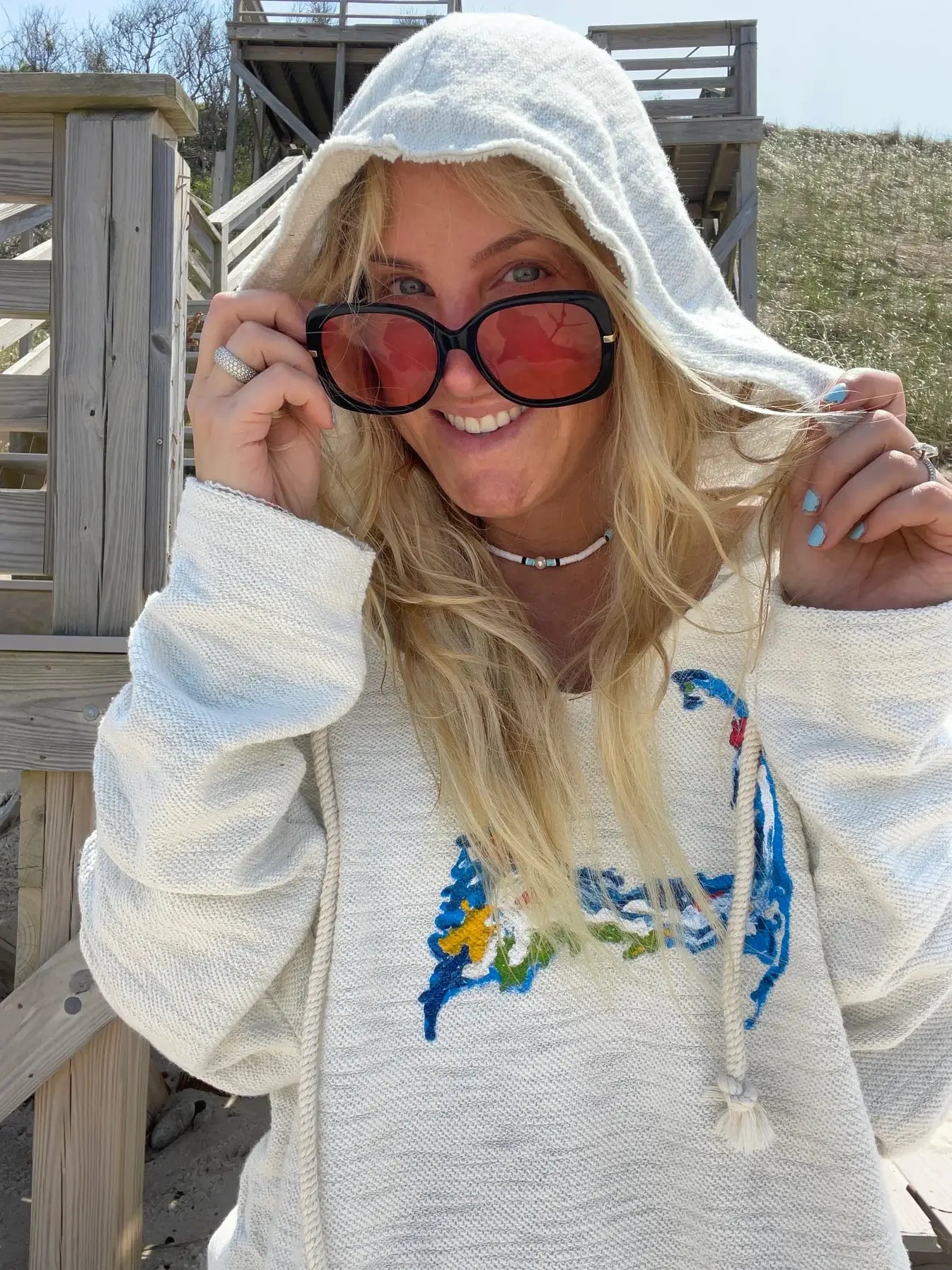 Cape Cod Reverse French Terry Hoodie - Water: Small