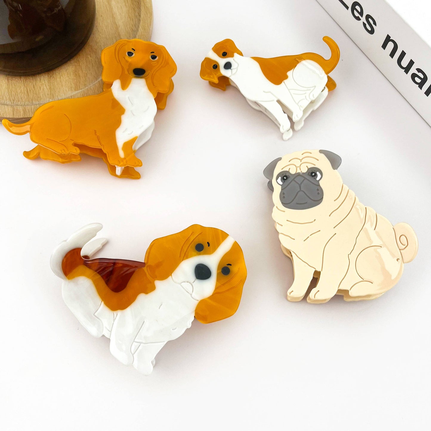 Cute Puppy Hair Claw Clip, Animal Dog Hair Clip