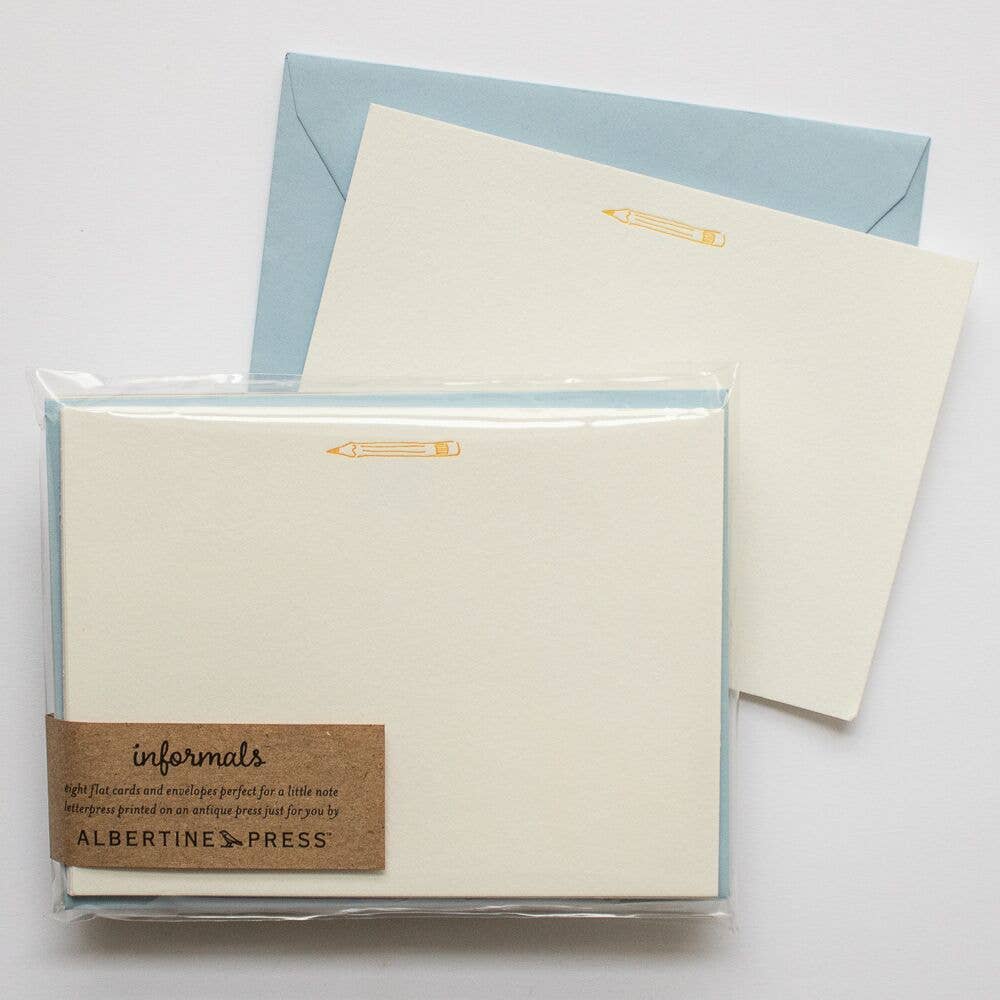 Pencil Notecard Set - Informals