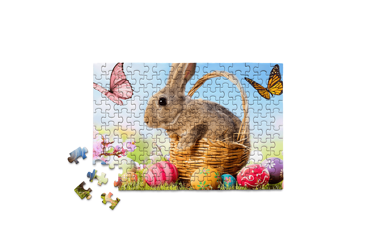 Easter Bunny Basket -  Mini Jigsaw Puzzle Unique Gift