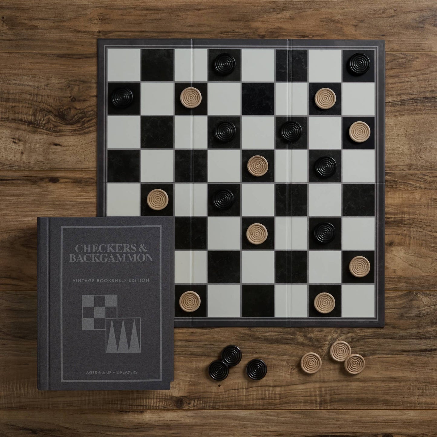 Checker/Backgammon Vintage Bookshelf Edition