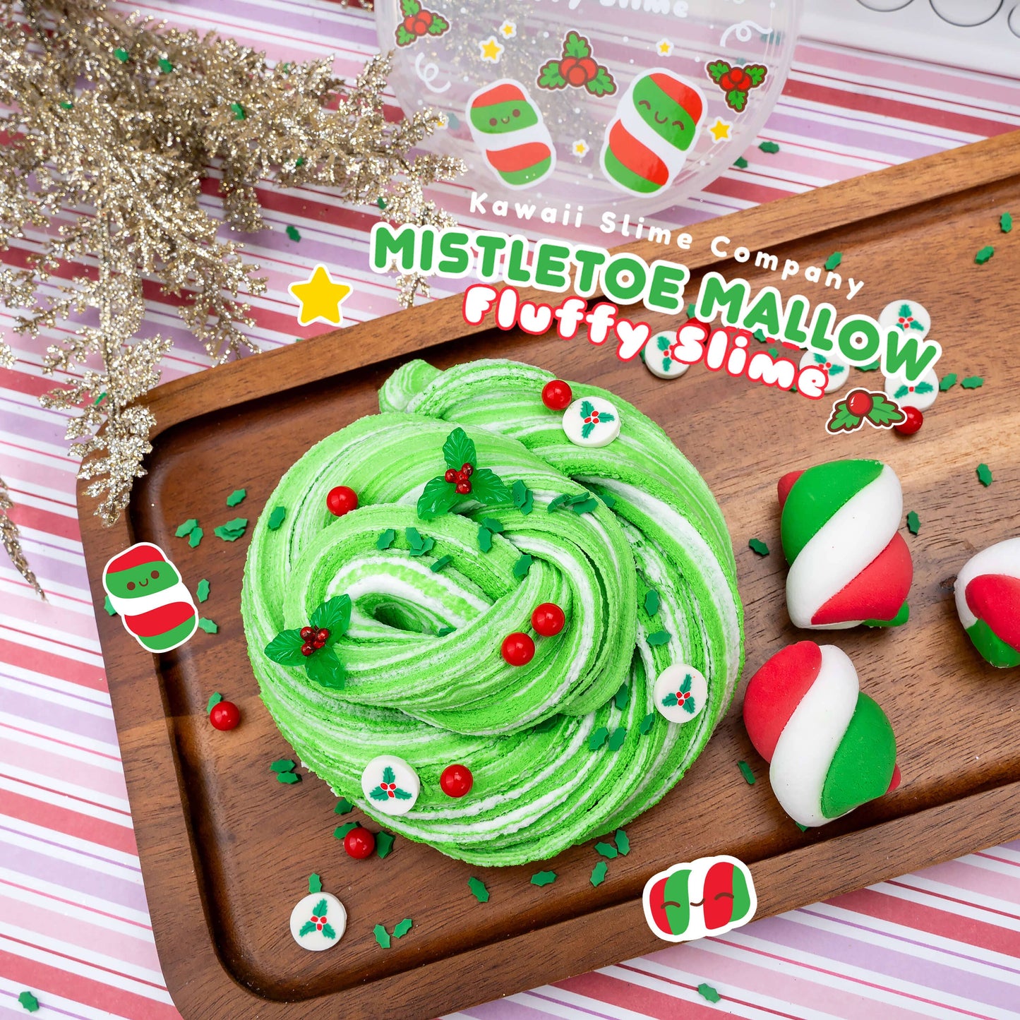 Mistletoe Mallow Fluffy Slime