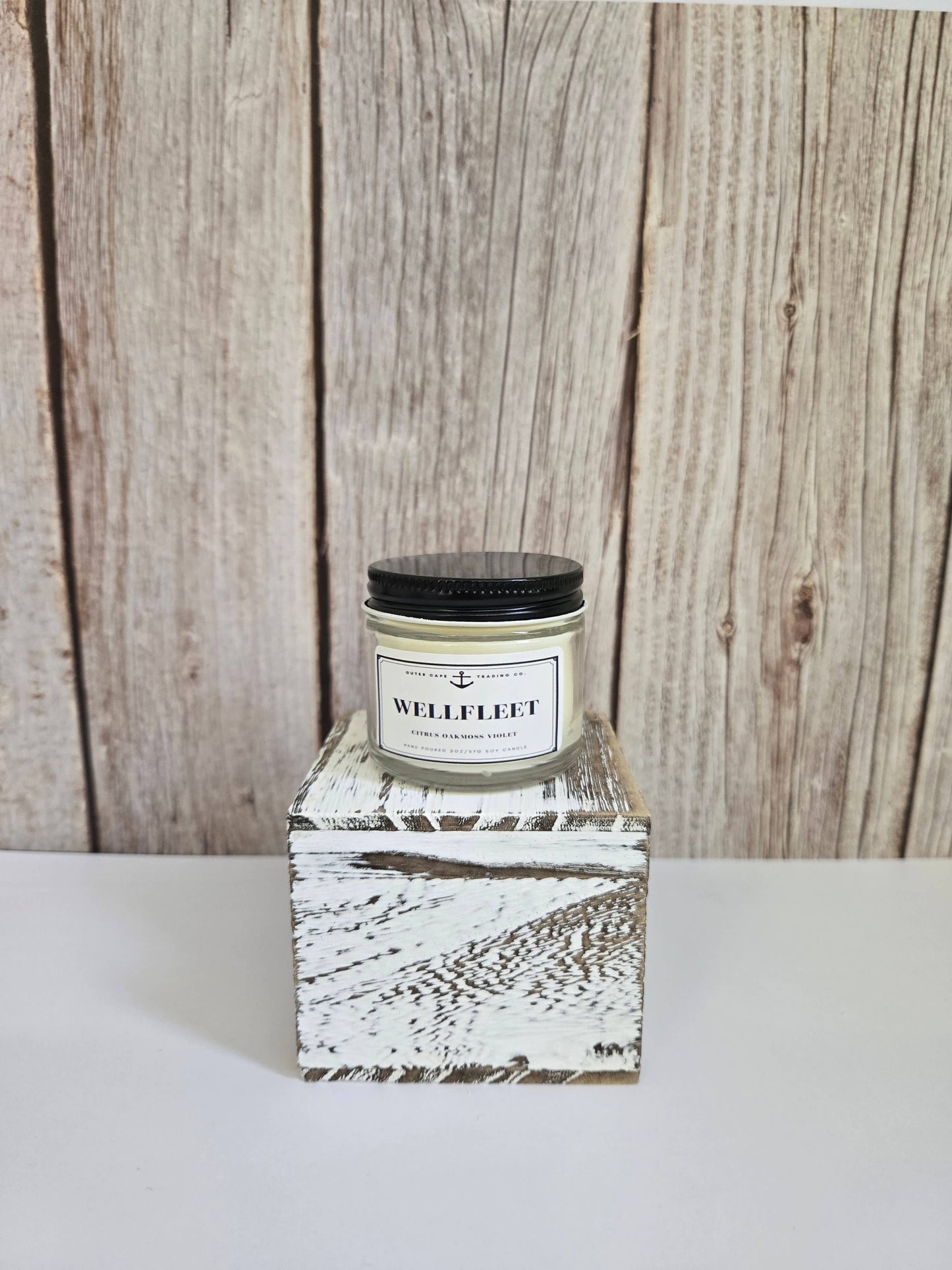 Wellfleet Cape Cod Soy Wax Crackling Wooden Wick Candle wholesale bulk: 8oz
