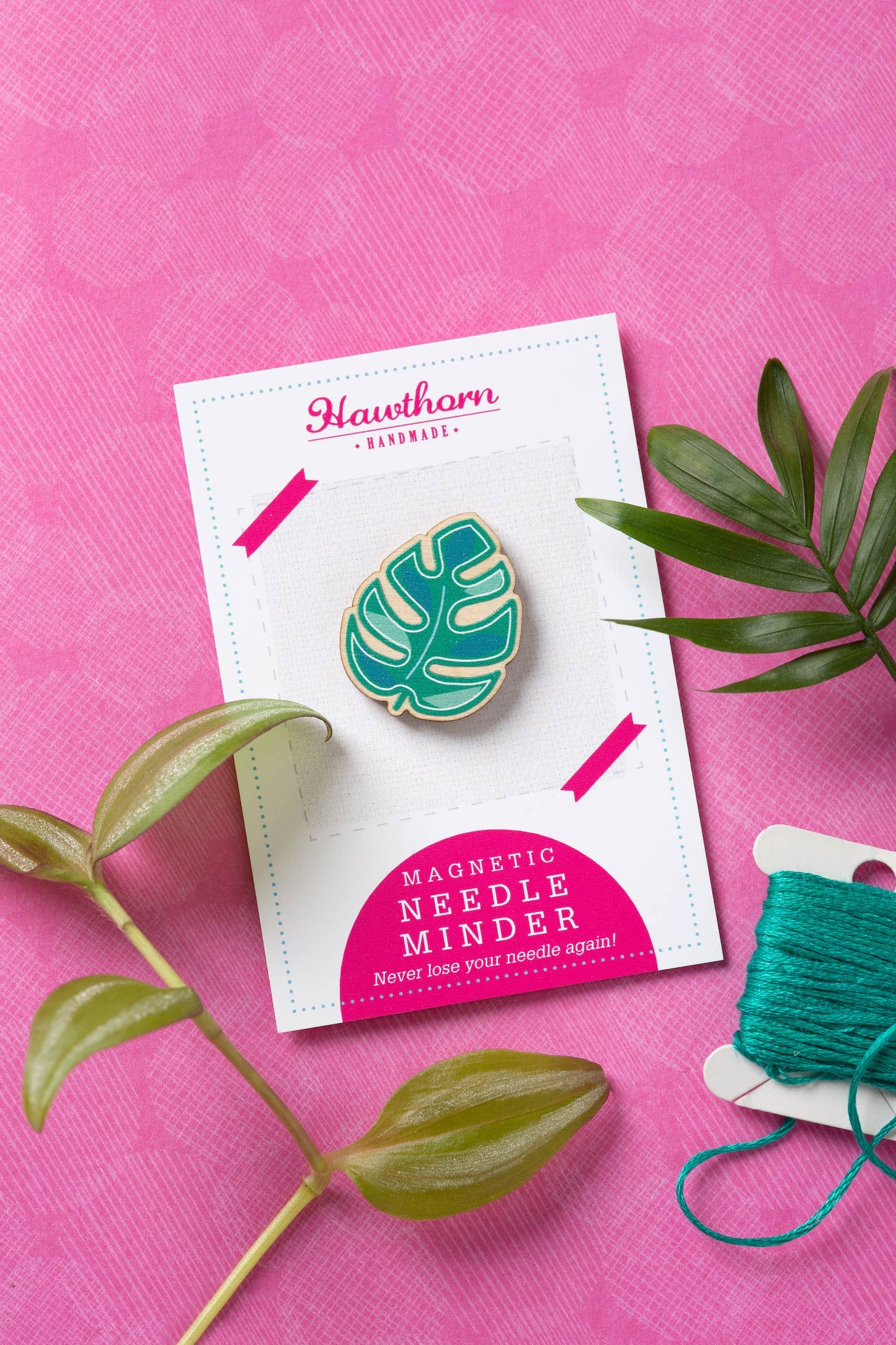 Monstera Leaf Magnetic Needle Minder | Gift for Crafters