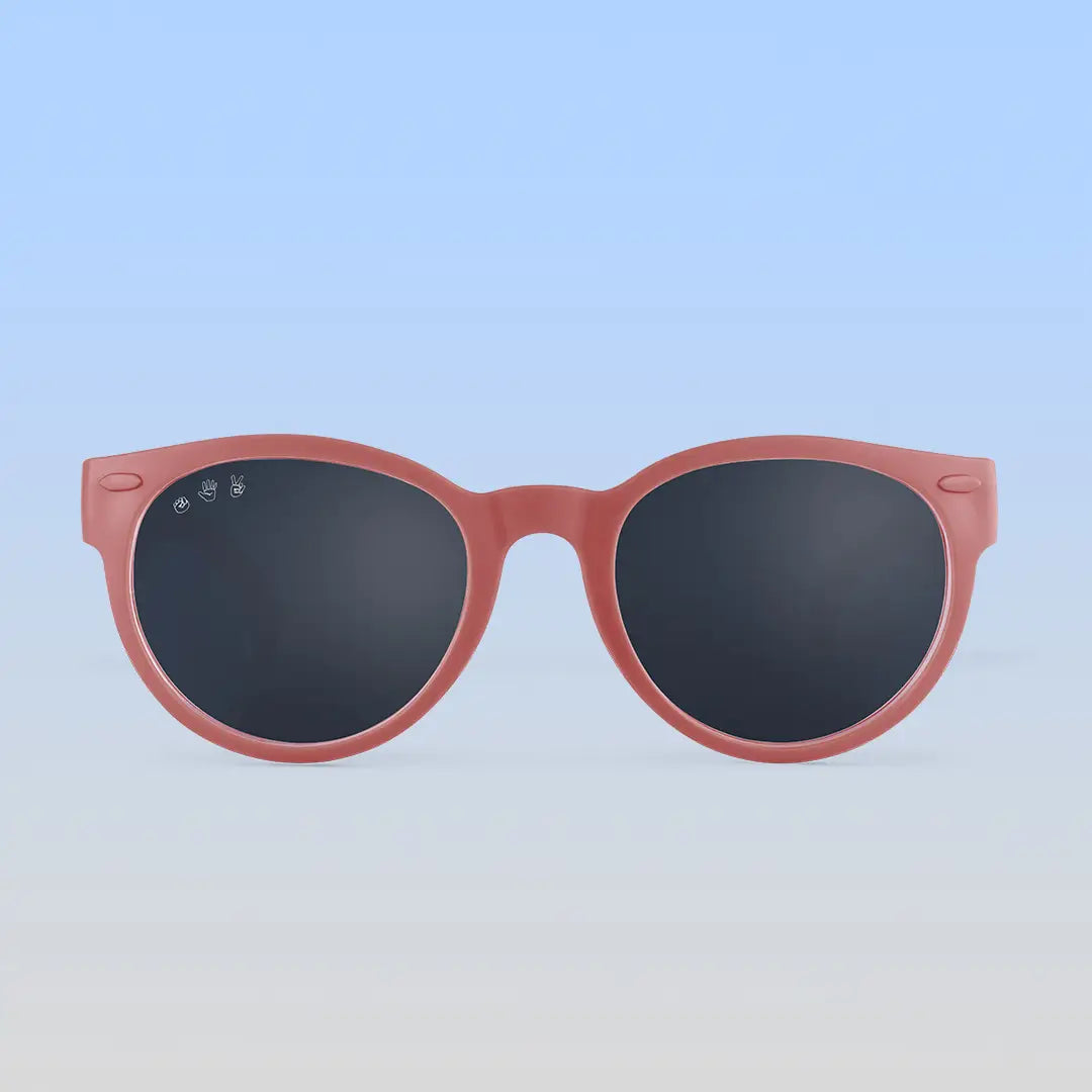 Dusty Rose Round Sunglasses: Grey Polarized Lens / Adult S/M (Copy)