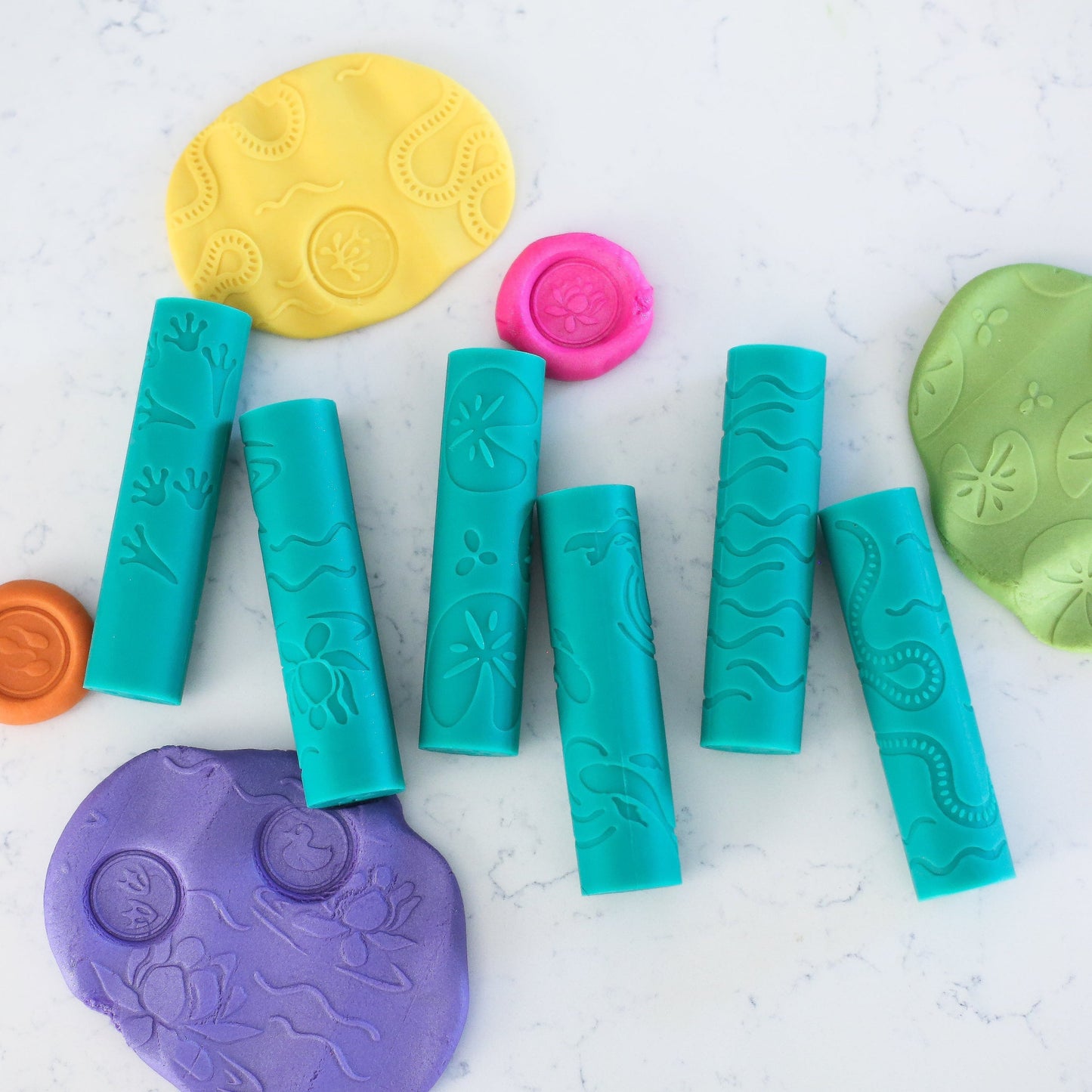 Pond Life Play Dough Rollers (set of 6)