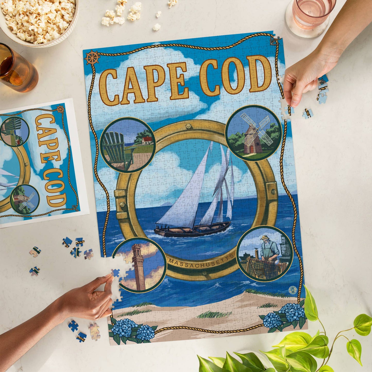 1000 PIECE PUZZLE Cape Cod, MA, Montage Scenes