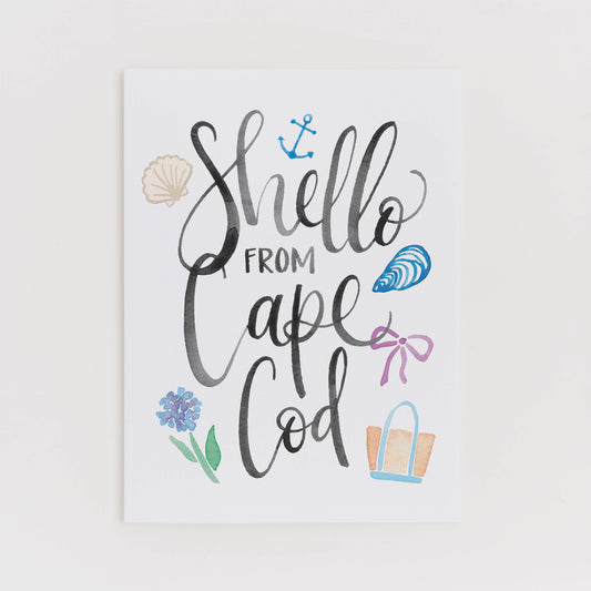 Shello from Cape Cod greeting card