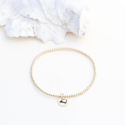 Gold Bead Cape Cod Bracelet water resistant