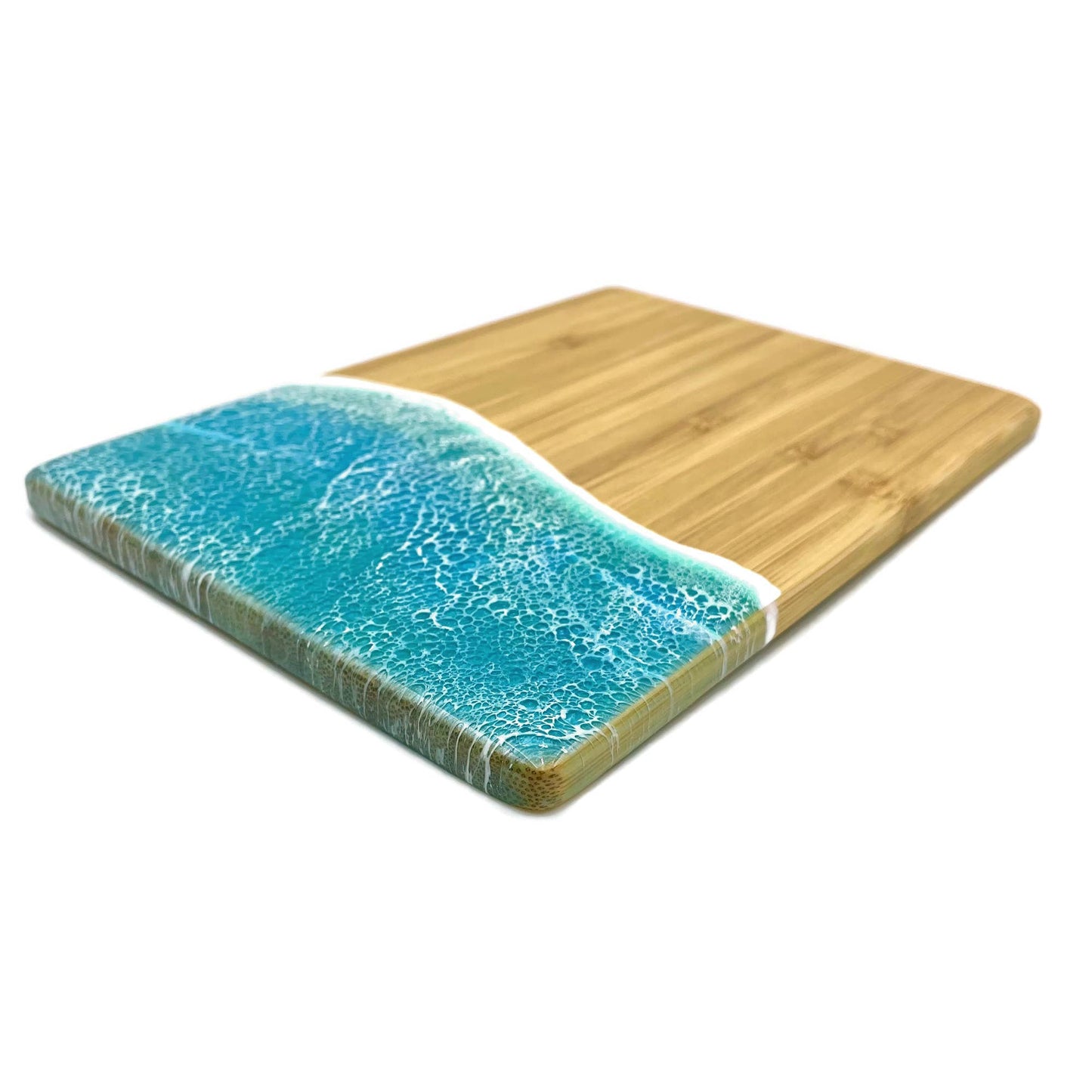 Ocean Wave Serving Board - Small: Vertical / Ocean Blue