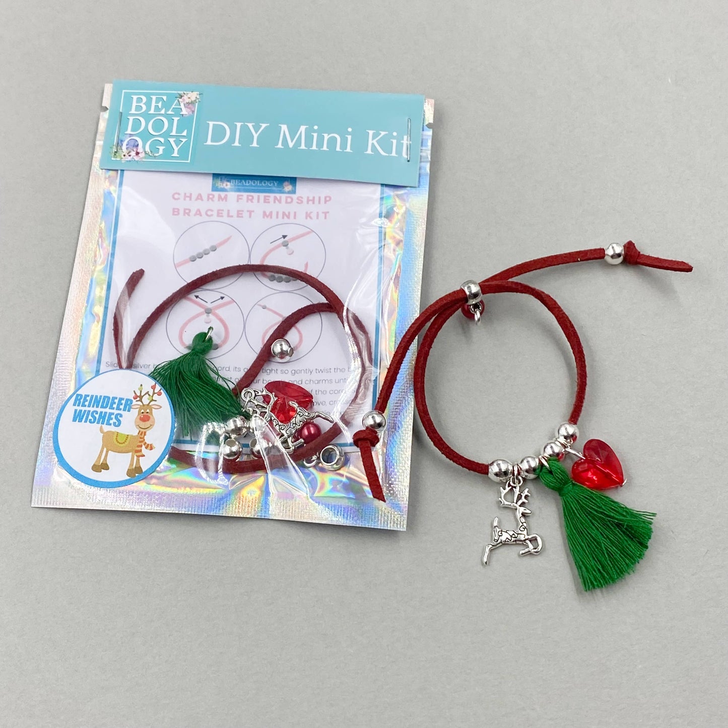 Reindeer Wishes Friendship Bracelet Mini Kit for Kids