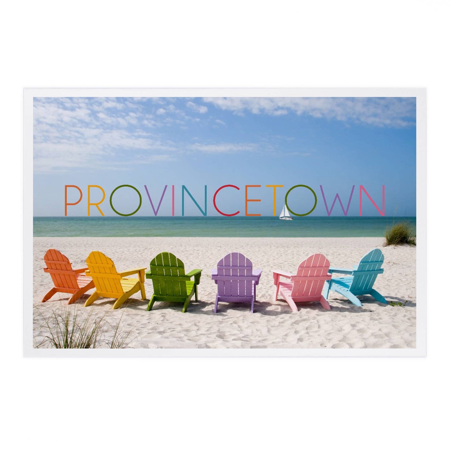 PREMIUM POSTCARDS Provincetown, Massachusetts Beach Chairs