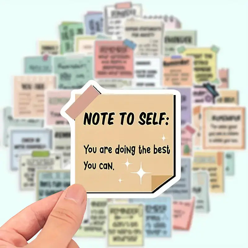 Positive Reminder Stickers – Self Care & Motivation Set

: 10 Stickers