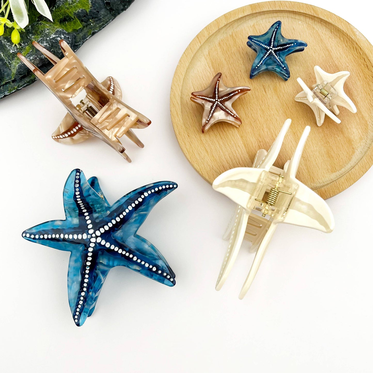 Starfish Hair Clip, Acetate Claw Clip
