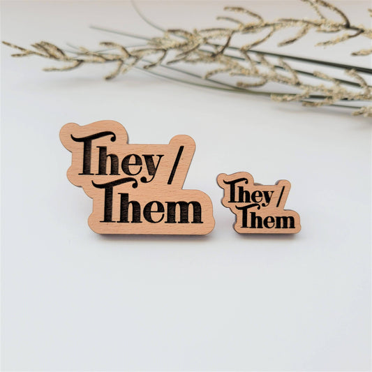 Pronoun Pins - Stacked: They/Them