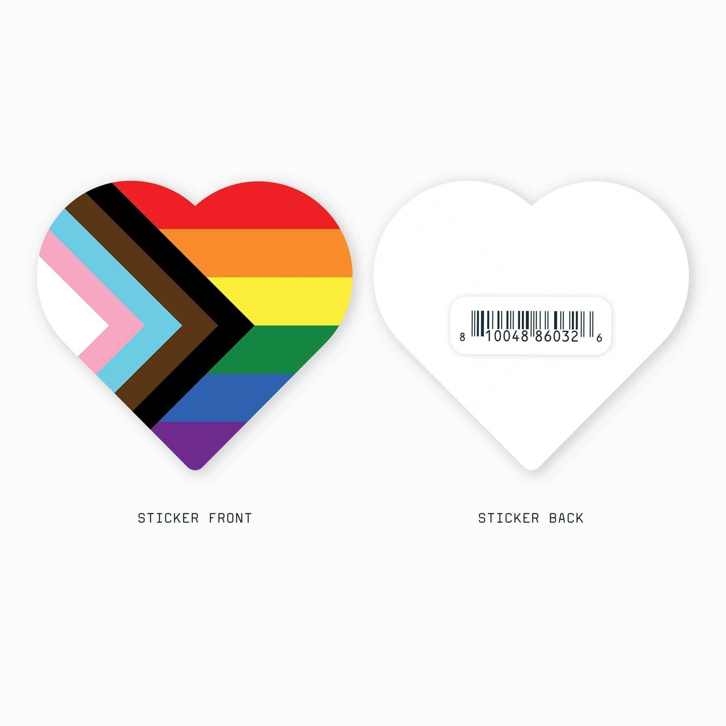 Pride Heart - 3" Art Sticker: No Barcode