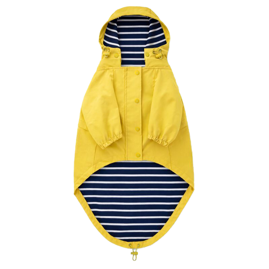 Bright Yellow Reflective Dog Raincoat