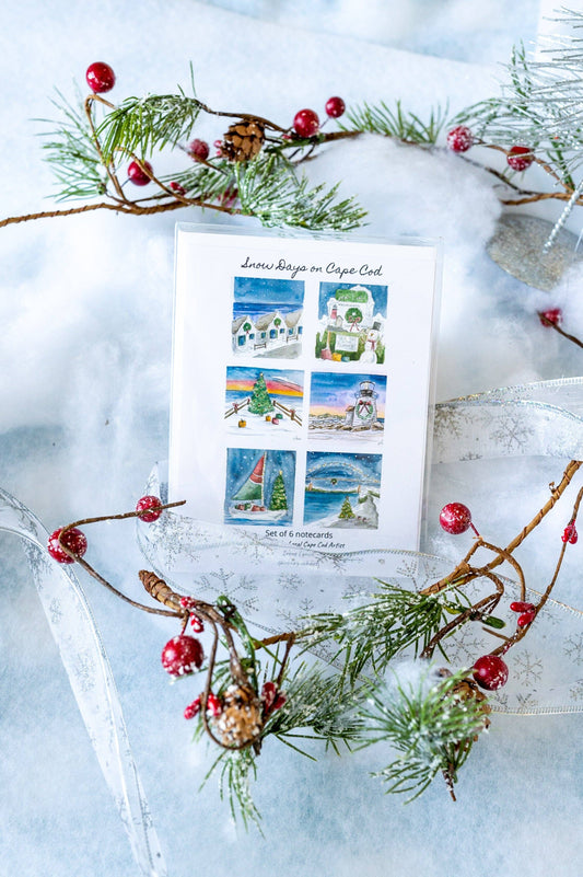 "Snow Days on Cape Cod" 6 Holiday Card Box Set