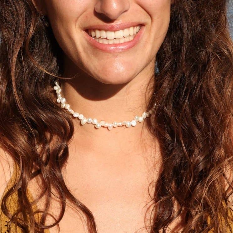 Freshwater Keshi Pearl Choker